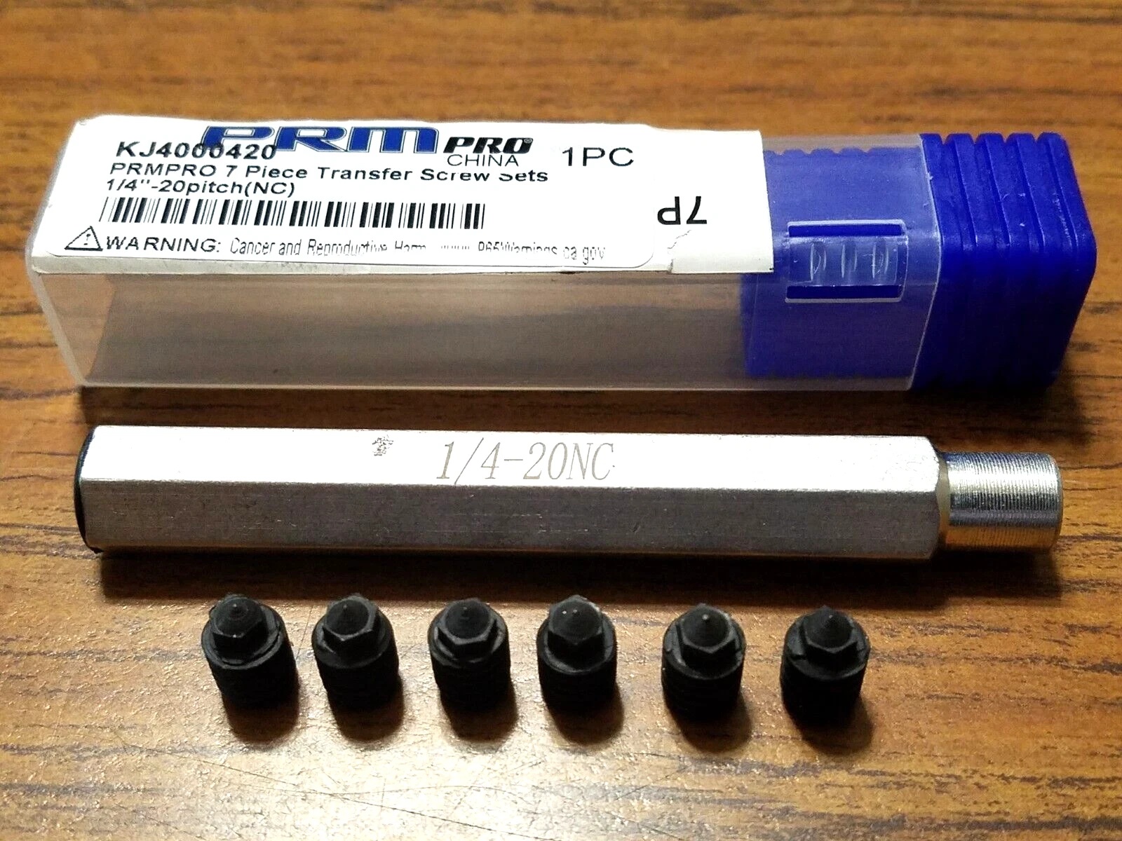 Picture of PRM Pro 6 Pc. Transfer Screw Set - 1/4-20 KJ40-00420 6PC 1/4-20 TANSFER Screw Set